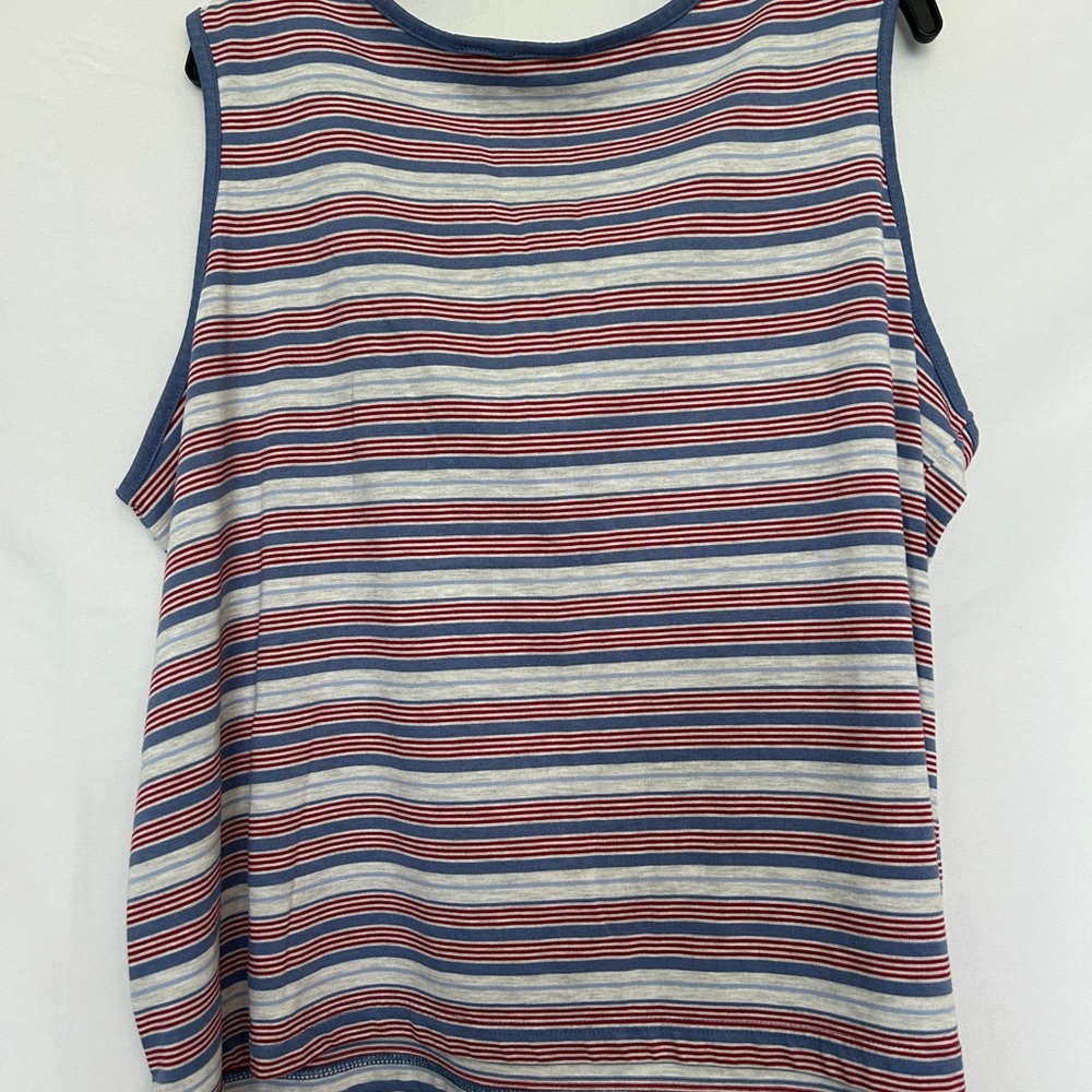 Classic Elements Red, Grey, and Blue Striped Tank‎ - Picture 4 of 5